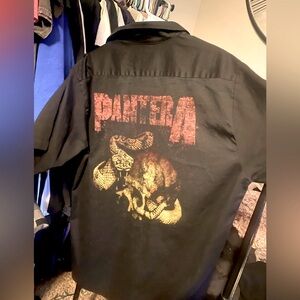 Dickies style PANTERA Button up Workers Metal Band shirt